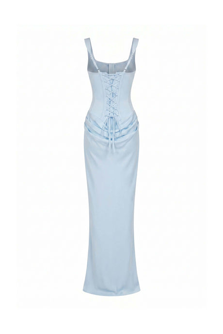 Hortense Sleeveless Square Neck Corset Maxi Dress
