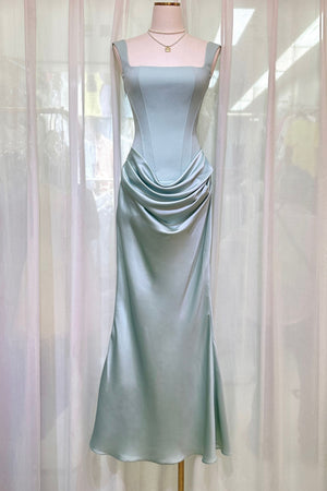Hortense Square Neck Corset Maxi Dress