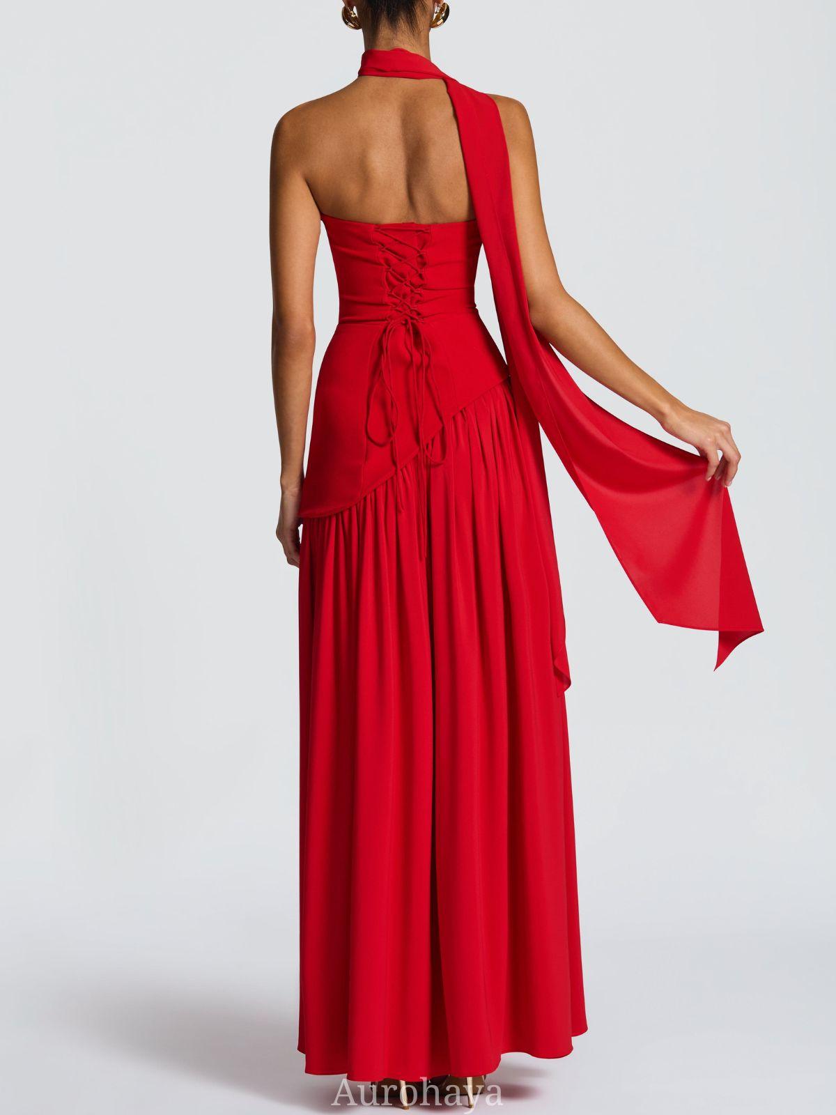Selmori Solène Asymmetrical Maxi Gown