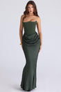 Selmori Vianne Off-Shoulder Corset Maxi Dress Army Green