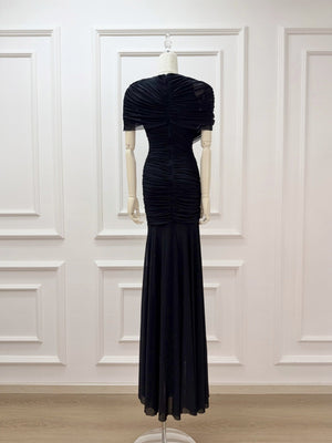 Selmori Mado One Shoulder Ruched Maxi Dress