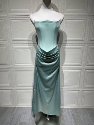 Selmori Vianne Off-Shoulder Corset Maxi Dress