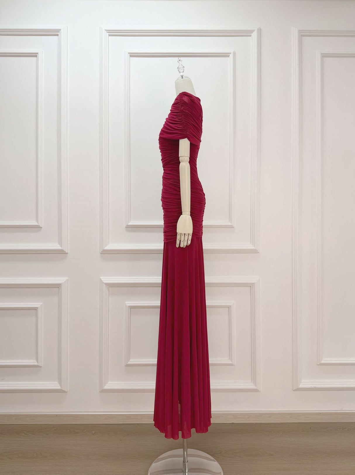 Selmori Mado One Shoulder Ruched Maxi Dress