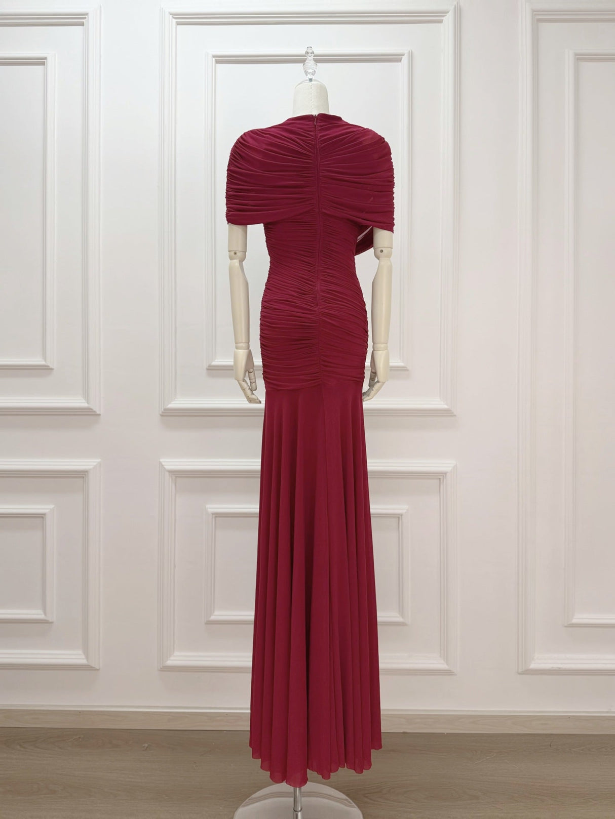 Selmori Mado One Shoulder Ruched Maxi Dress