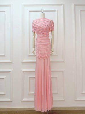 Selmori Mado One Shoulder Ruched Maxi Dress