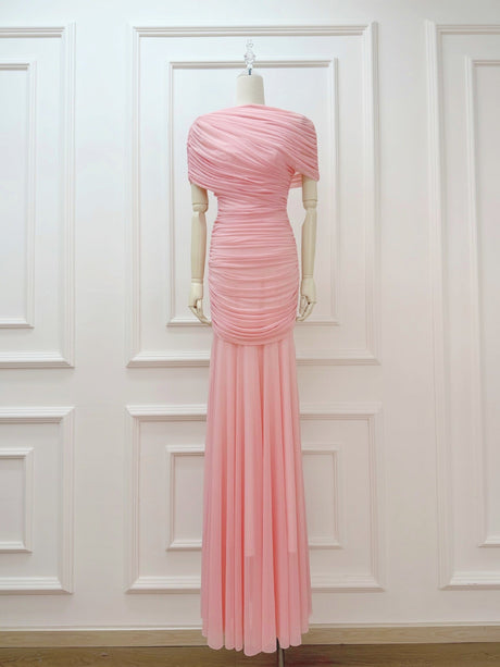 Selmori Mado One Shoulder Ruched Maxi Dress