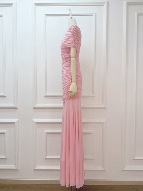 Selmori Mado One Shoulder Ruched Maxi Dress