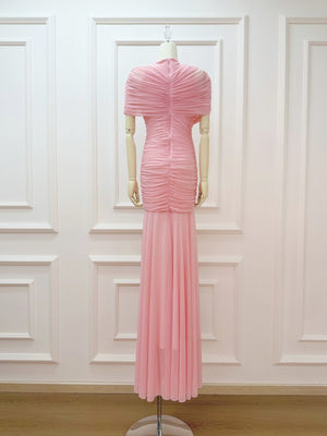 Selmori Mado One Shoulder Ruched Maxi Dress