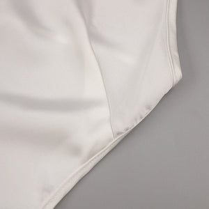 Désir Beaded Backless Maxi Dress White