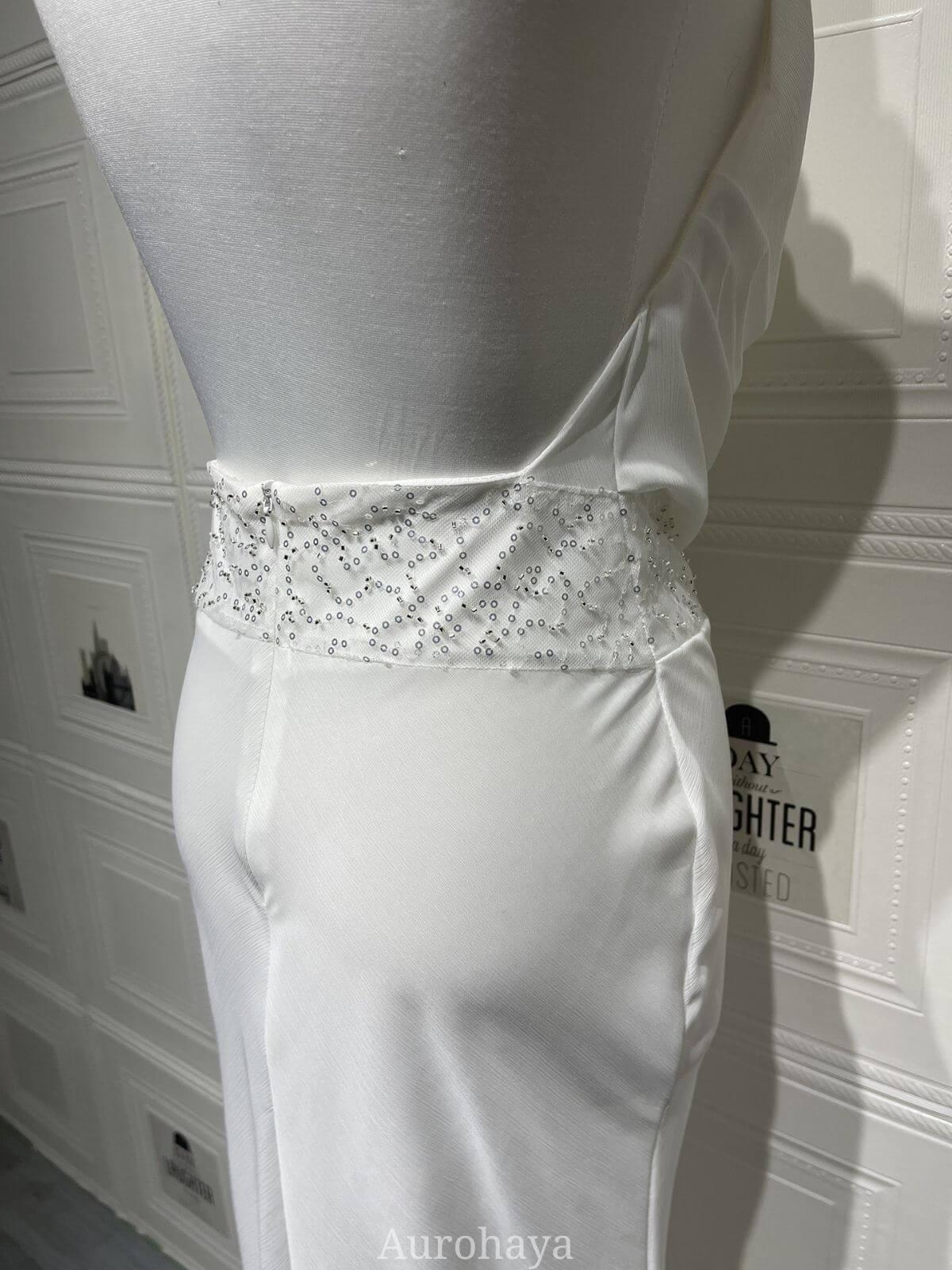 Selmori Camille Backless Sequin Satin Maxi Dress