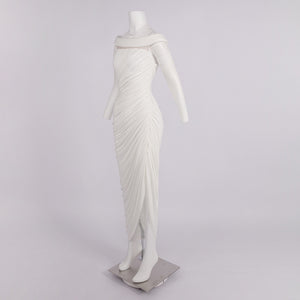 Clarté Off Shoulder Ruched Maxi Dress