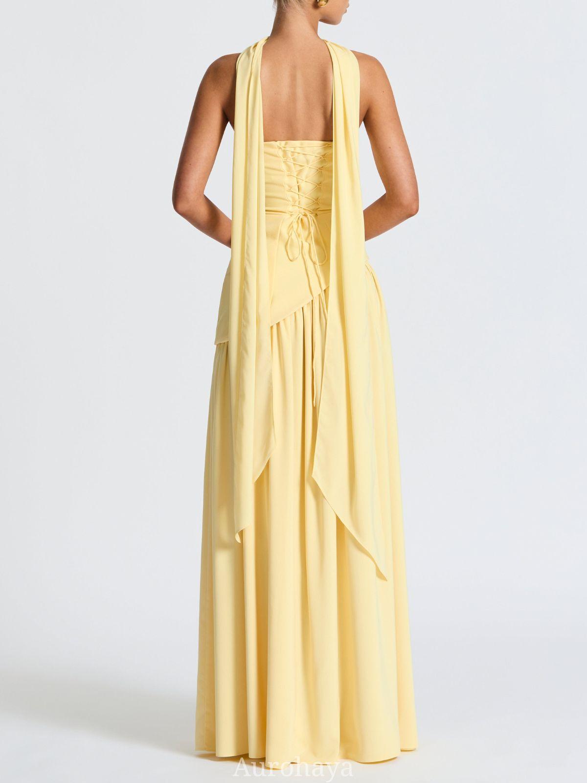 Selmori Solène Asymmetrical Maxi Gown