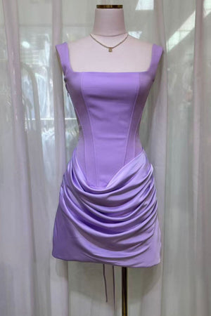 Aurelia Square-Neck Boned Mini Dress