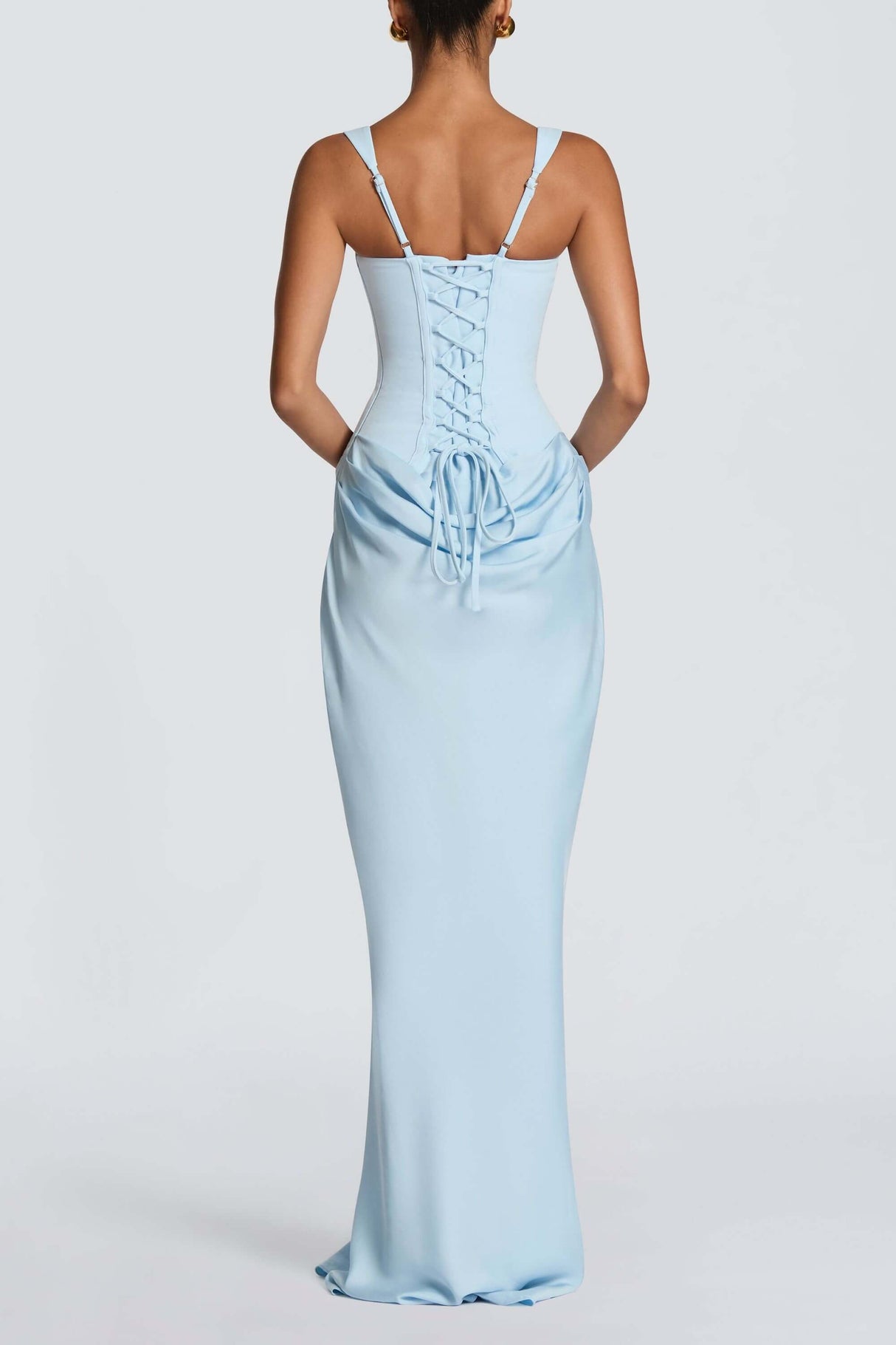 Hortense Sleeveless Square Neck Corset Maxi Dress