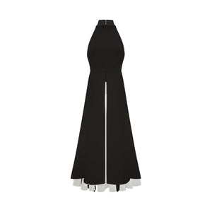 Selmori Juliette halterneck layered Maxi dress
