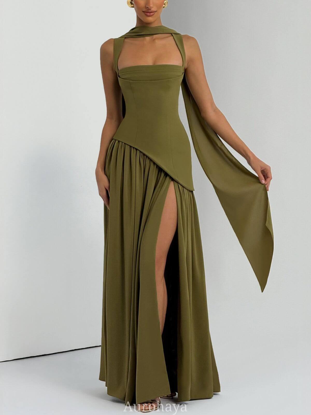 Selmori Solène Asymmetrical Maxi Gown