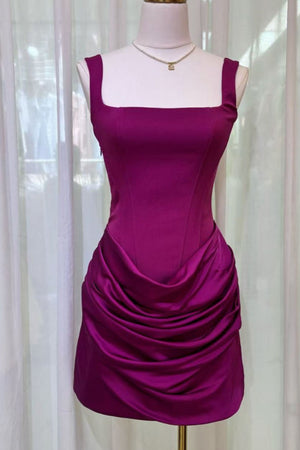 Aurelia Square-Neck Boned Mini Dress