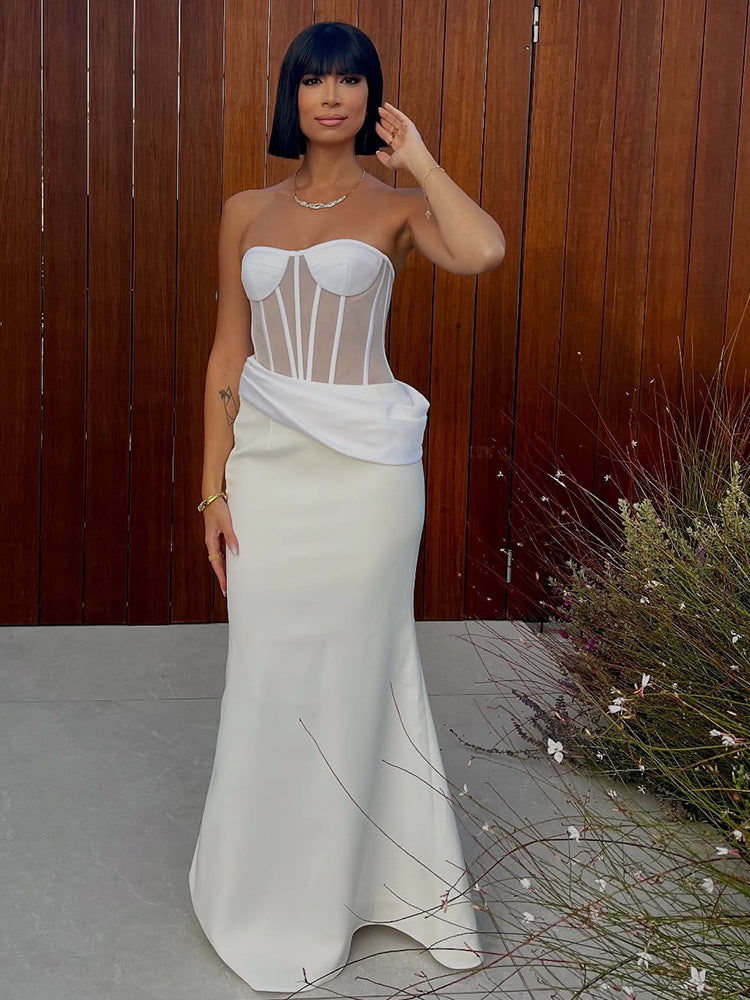 Selmori Cécile Corset Strapless Maxi Dress