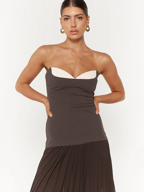 Selmori Ludivine Strapless Maxi Dress