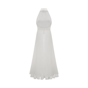 Selmori Juliette halterneck layered Maxi dress