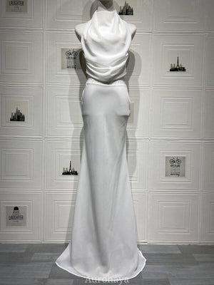 Selmori Camille Backless Sequin Satin Maxi Dress