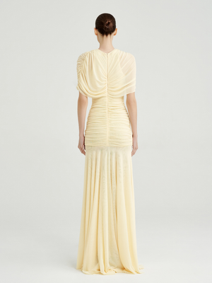 Selmori Mado One Shoulder Ruched Maxi Dress