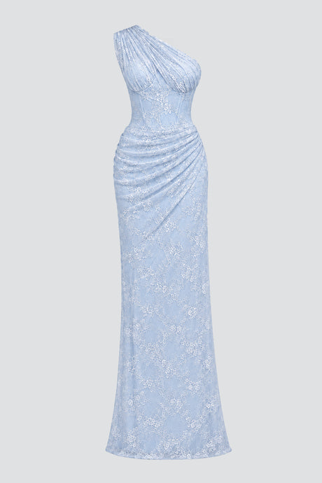 Angélique One Shoulder Draped Lace Maxi Dress - Blue_-_selmori.com_-_03