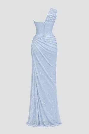 Angélique One Shoulder Draped Lace Maxi Dress - Blue_-_selmori.com_-_04