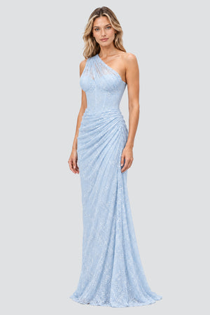 Angélique One Shoulder Draped Lace Maxi Dress - Blue_-_selmori.com_-_05