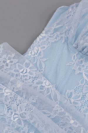 Angélique One Shoulder Draped Lace Maxi Dress - Blue_-_selmori.com_-_12
