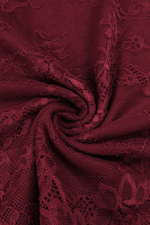 Angélique One Shoulder Draped Lace Maxi Dress - Red_-_selmori.com_-_09