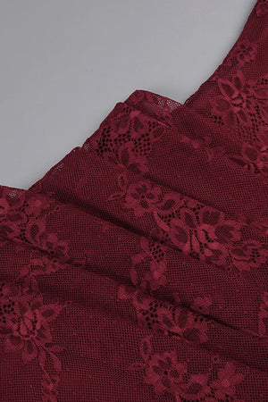 Angélique One Shoulder Draped Lace Maxi Dress - Red_-_selmori.com_-_10