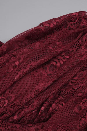 Angélique One Shoulder Draped Lace Maxi Dress - Red_-_selmori.com_-_12