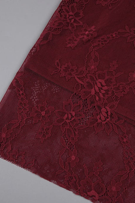 Angélique One Shoulder Draped Lace Maxi Dress - Red_-_selmori.com_-_21