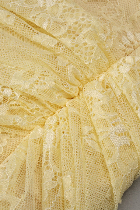 Angélique One Shoulder Draped Lace Maxi Dress - Yellow_-_selmori.com_-_13