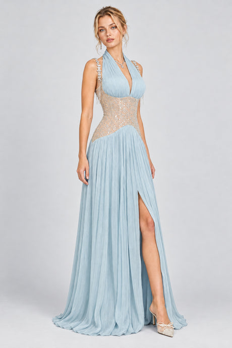 Aquarelle Rhinestone Panel Maxi Dress - Light Blue_-_selmori.com_-_06