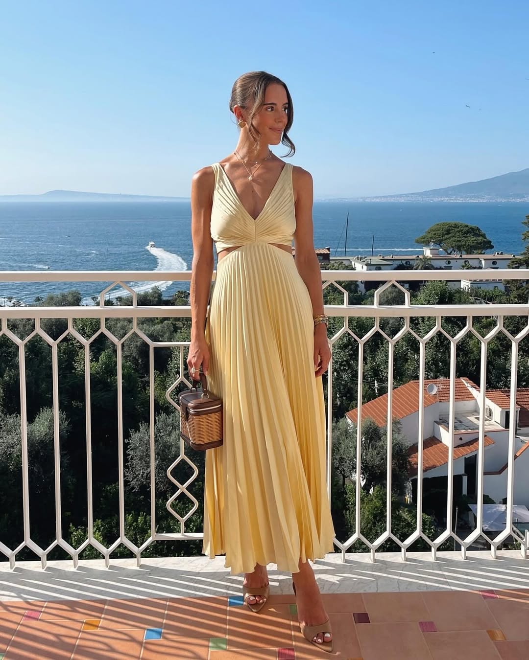 Aurélie V-Neck Cut-Out Maxi Dress