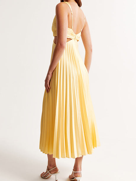 Aurélie V-Neck Cut-Out Maxi Dress