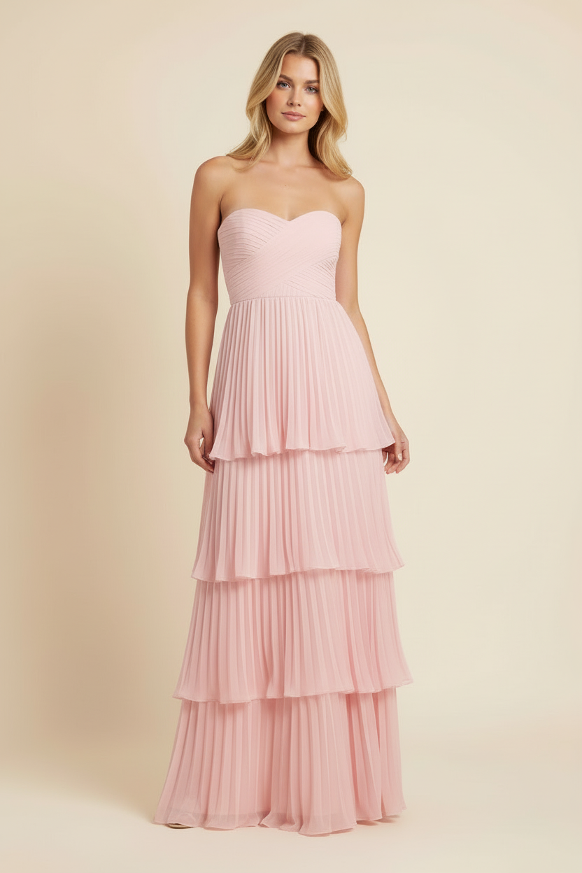 Manon Strapless Tiered Maxi Dress