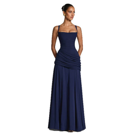 Victoire Square Neck Elegant Maxi Dress