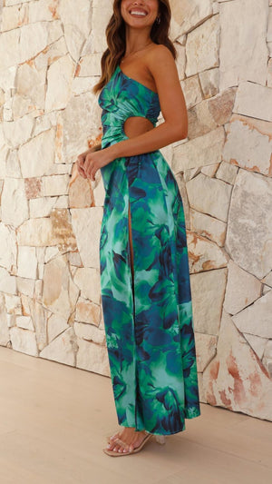 Énigme One-Shoulder Maxi Dress