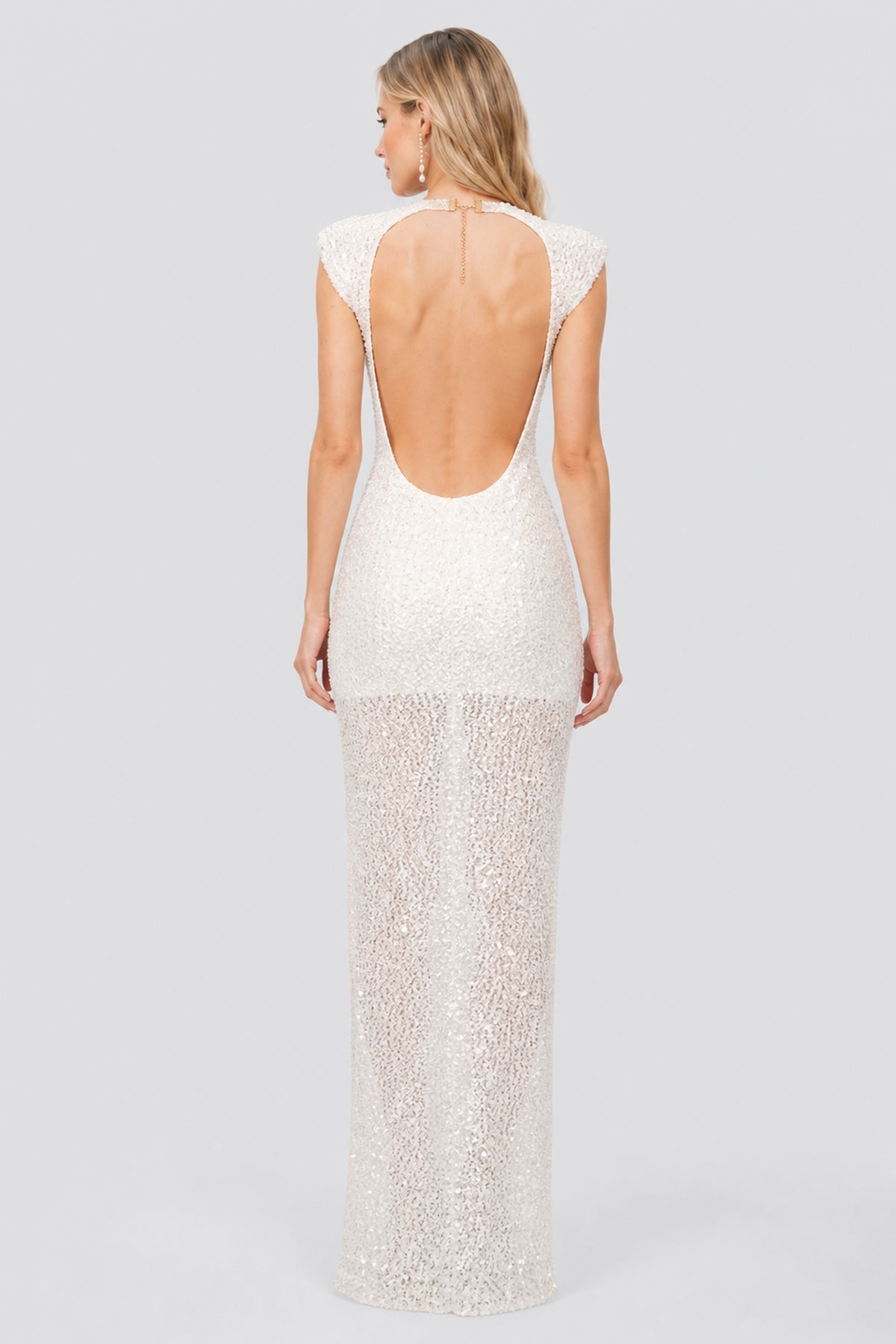 Caliste Sequin Cap-Sleeve Open-Back Maxi Dress - White_-_selmori.com_-_02