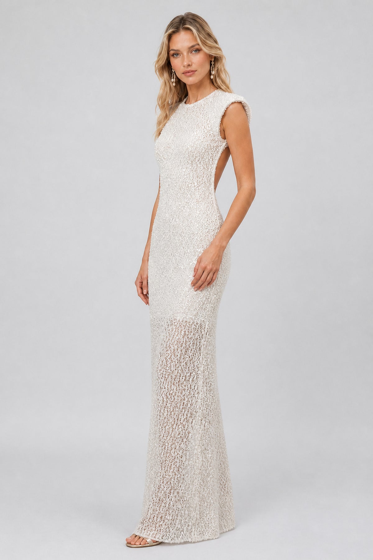 Caliste Sequin Cap-Sleeve Open-Back Maxi Dress - White_-_selmori.com_-_06