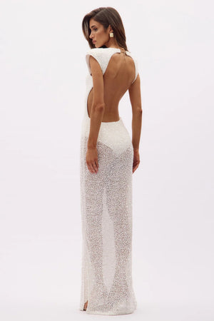 Caliste Sequin Cap-Sleeve Open-Back Maxi Dress - White_-_selmori.com_-_20