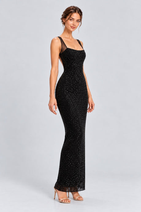 Célestianne Crystal Mesh Open-Back Maxi Dress - Black_-_selmori.com_-_06