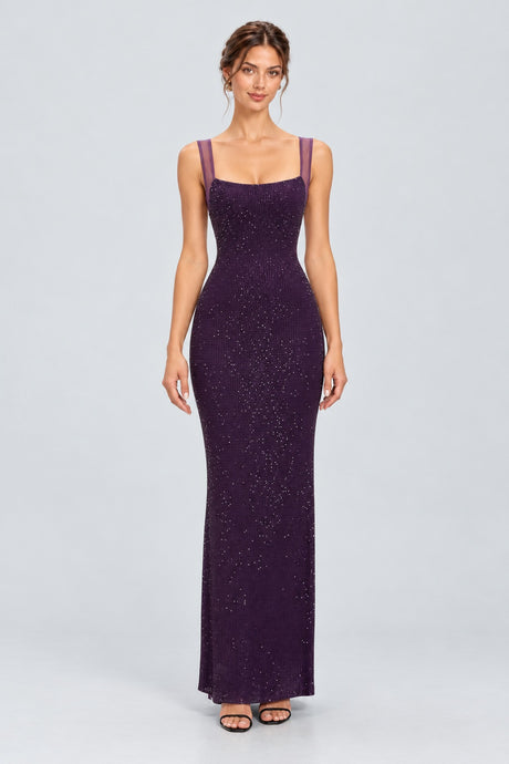 Célestianne Crystal Mesh Open-Back Maxi Dress - Purple_-_selmori.com_-_01
