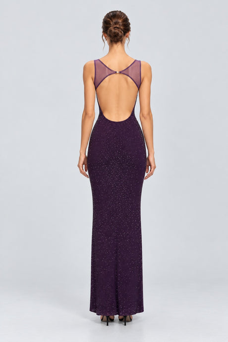Célestianne Crystal Mesh Open-Back Maxi Dress - Purple_-_selmori.com_-_02