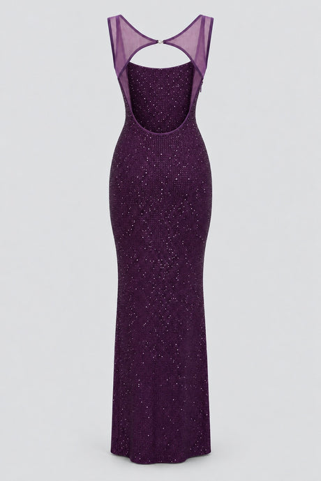 Célestianne Crystal Mesh Open-Back Maxi Dress - Purple_-_selmori.com_-_04