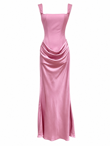 Hortense Square Neck Corset Maxi Dress