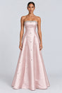 Clairélie Strapless Crystal-Embellished Satin Maxi Dress - Pink_-_selmori.com_-_01